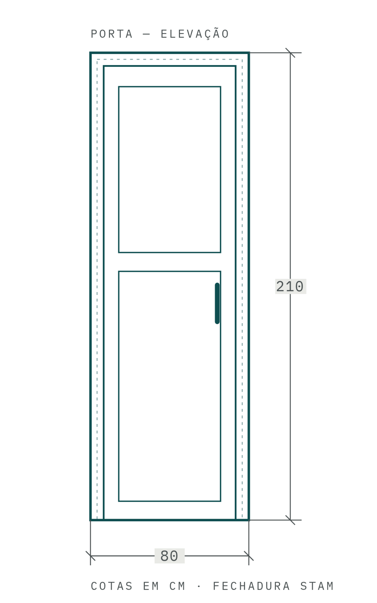 Porta — elevação técnica